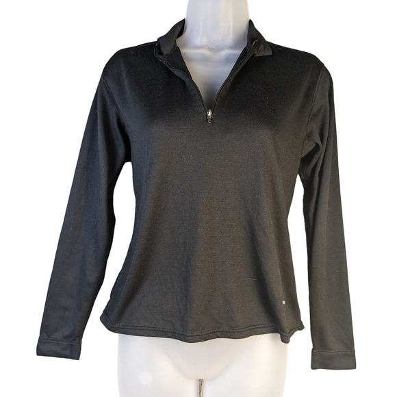 Vintage Patagonia Small Capilene Lightweight Base Layer 1/4 Zip Womens Black - Picture 1 of 15